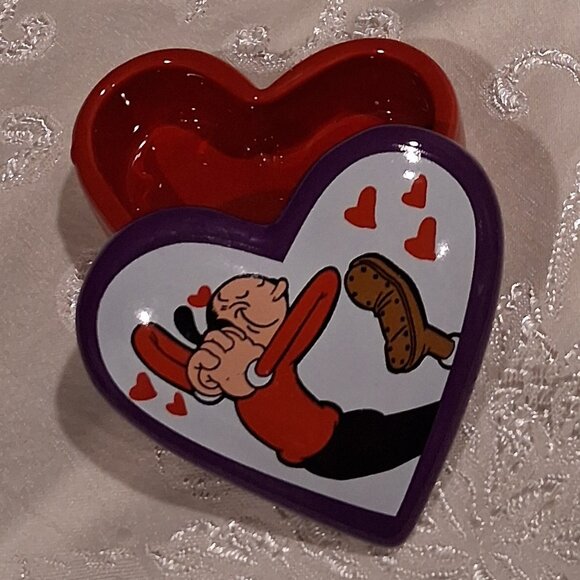 Westland "Olive Oyl In Love" Ceramic Heart Trinket Box - Picture 1 of 13